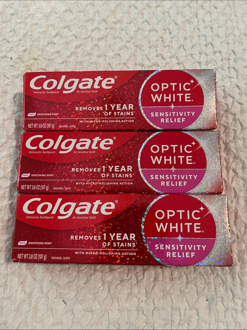 NWT Colgate Optic White Toothpastes